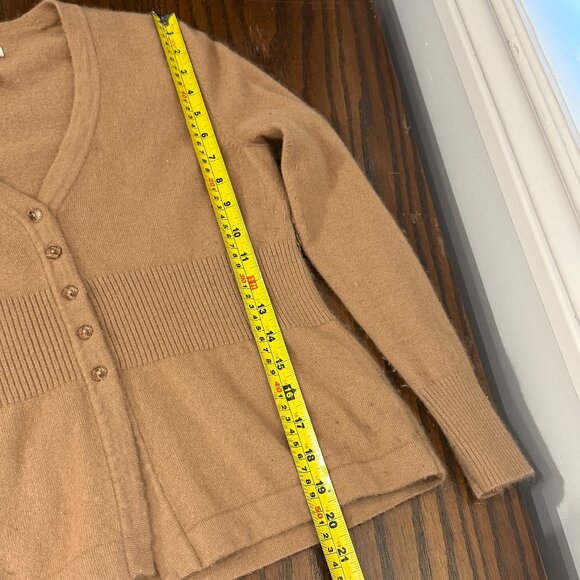 3/$20, Deane & White Camel V-Neck Angora Rabbit Hair Cardigan for Women - Picture 8 of 9